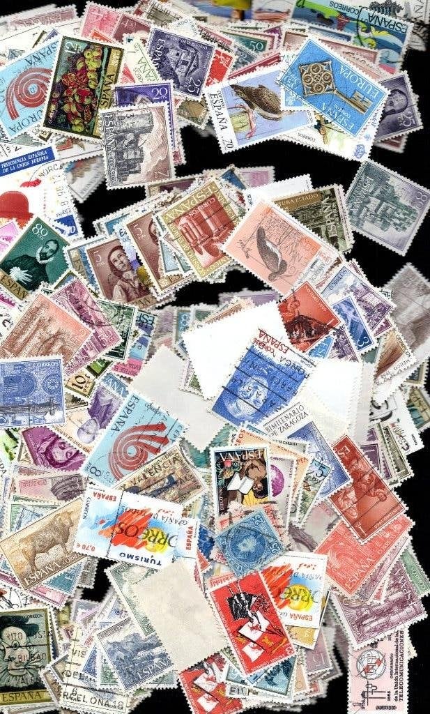 Spanje  meer dan 500 zegels, Verzenden, Gestempeld
