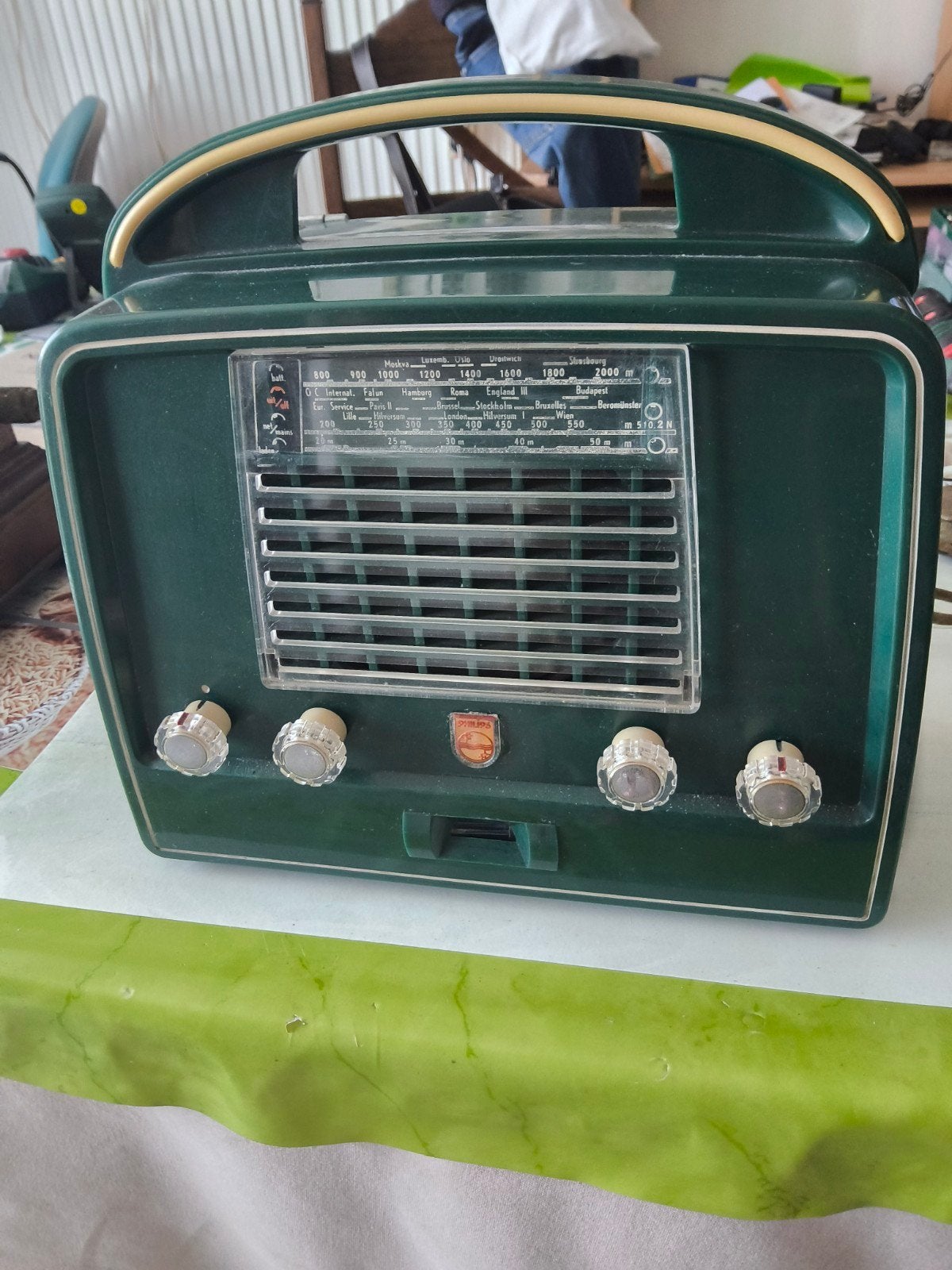 Philips oeude radio met lampen, Ophalen of Verzenden, Radio