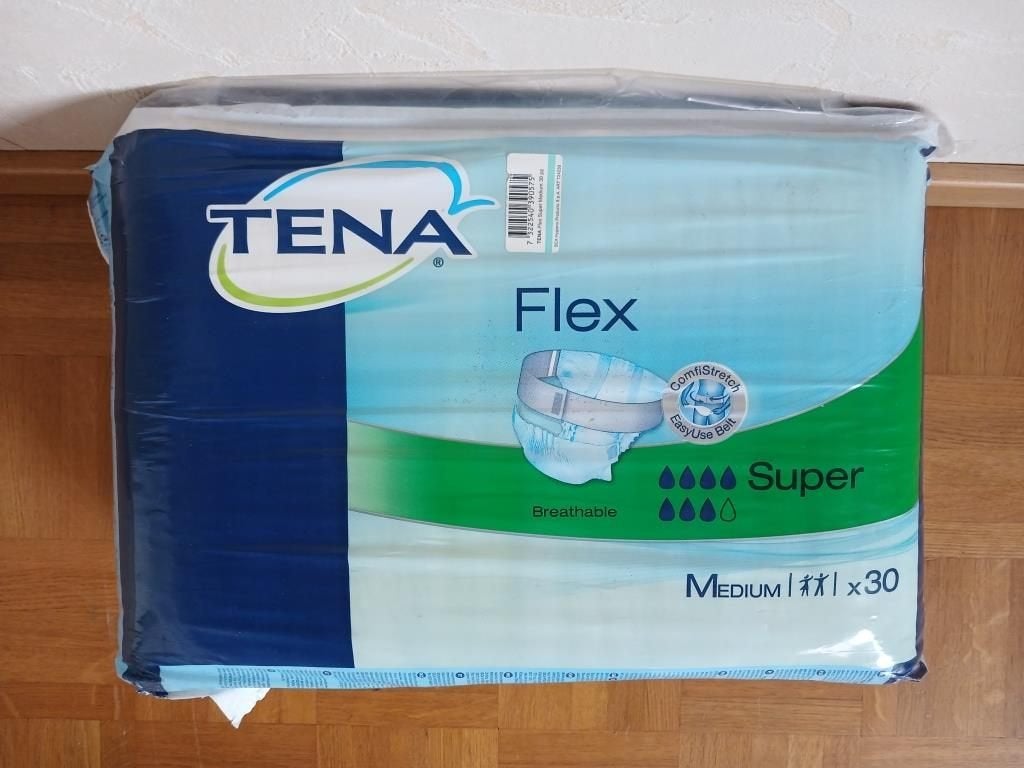 Paquet de 30 pampers pour adulte TENA Flex Super - Medium, Enlèvement, Neuf