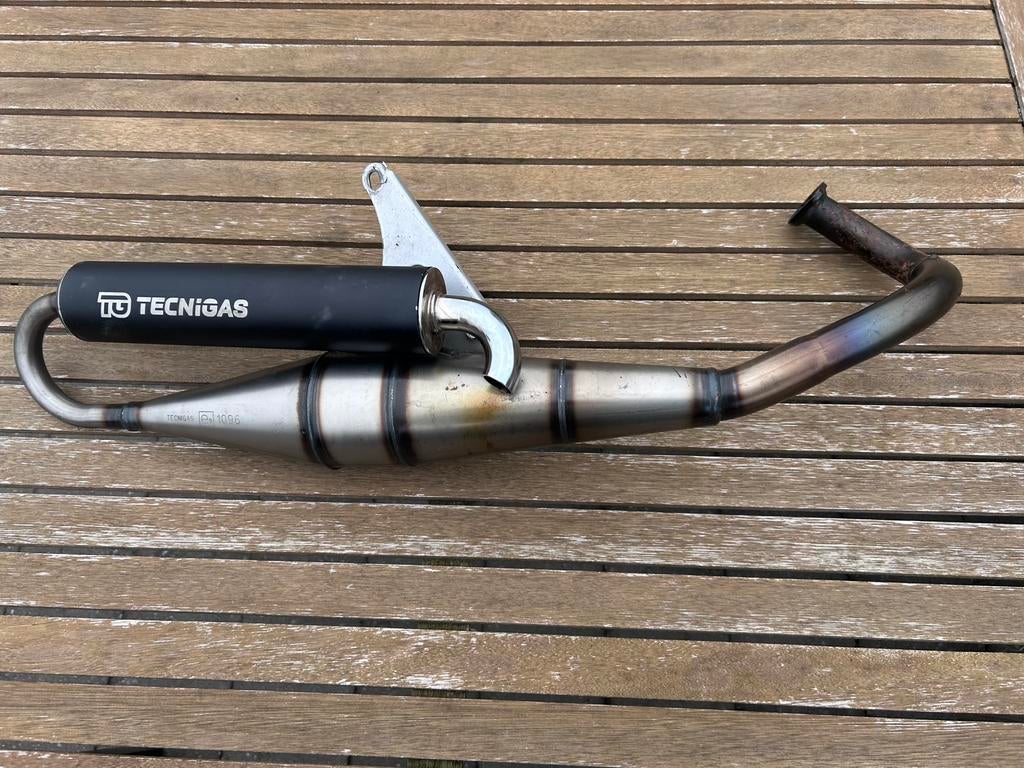 Piaggio uitlaat terugloop technigas, Fietsen en Brommers, Ophalen, Zo goed als nieuw