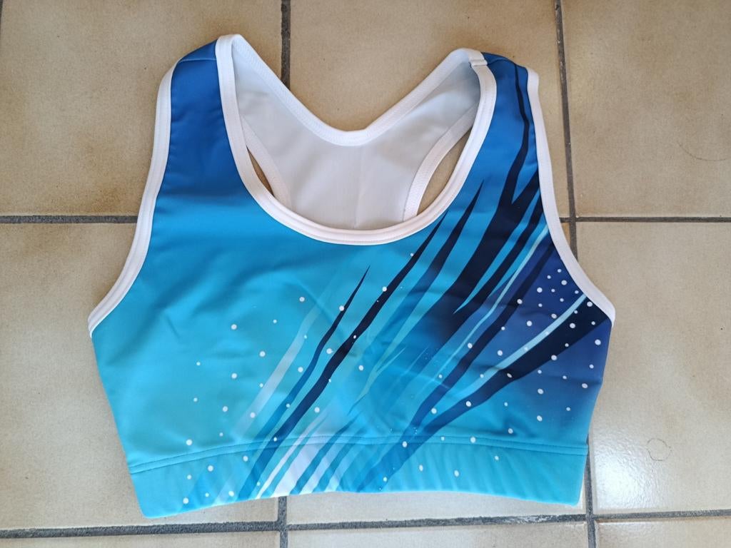 Turntopje / sport topje Ervy maat 164, Sports & Fitness, Gymnastique, Taille enfant de 146 à 140, Enlèvement, Utilisé, Maillot de gymnastique