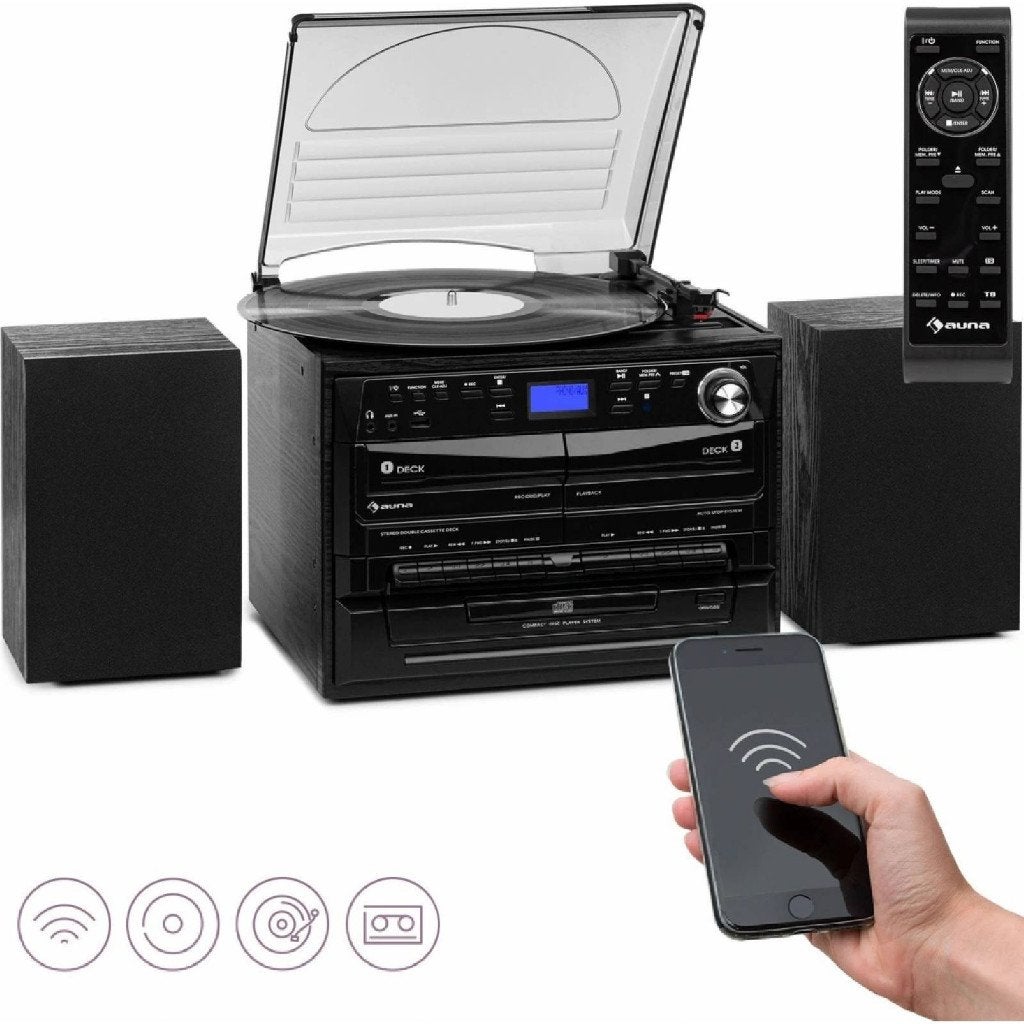 Auna Channel - DAB+ draaitafel CD K7*2 Bluetooth DAB+ USB, Overige merken, Microset, Cd-speler, Ophalen of Verzenden