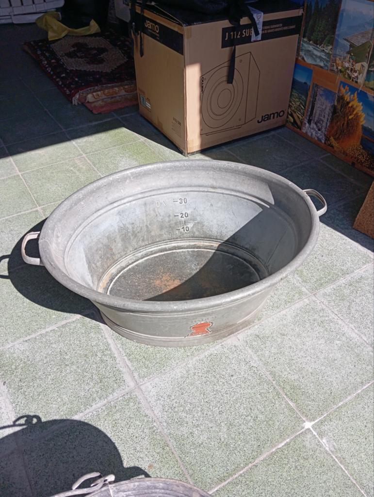Roestvrije metalen bassin, Tuin en Terras, Ophalen
