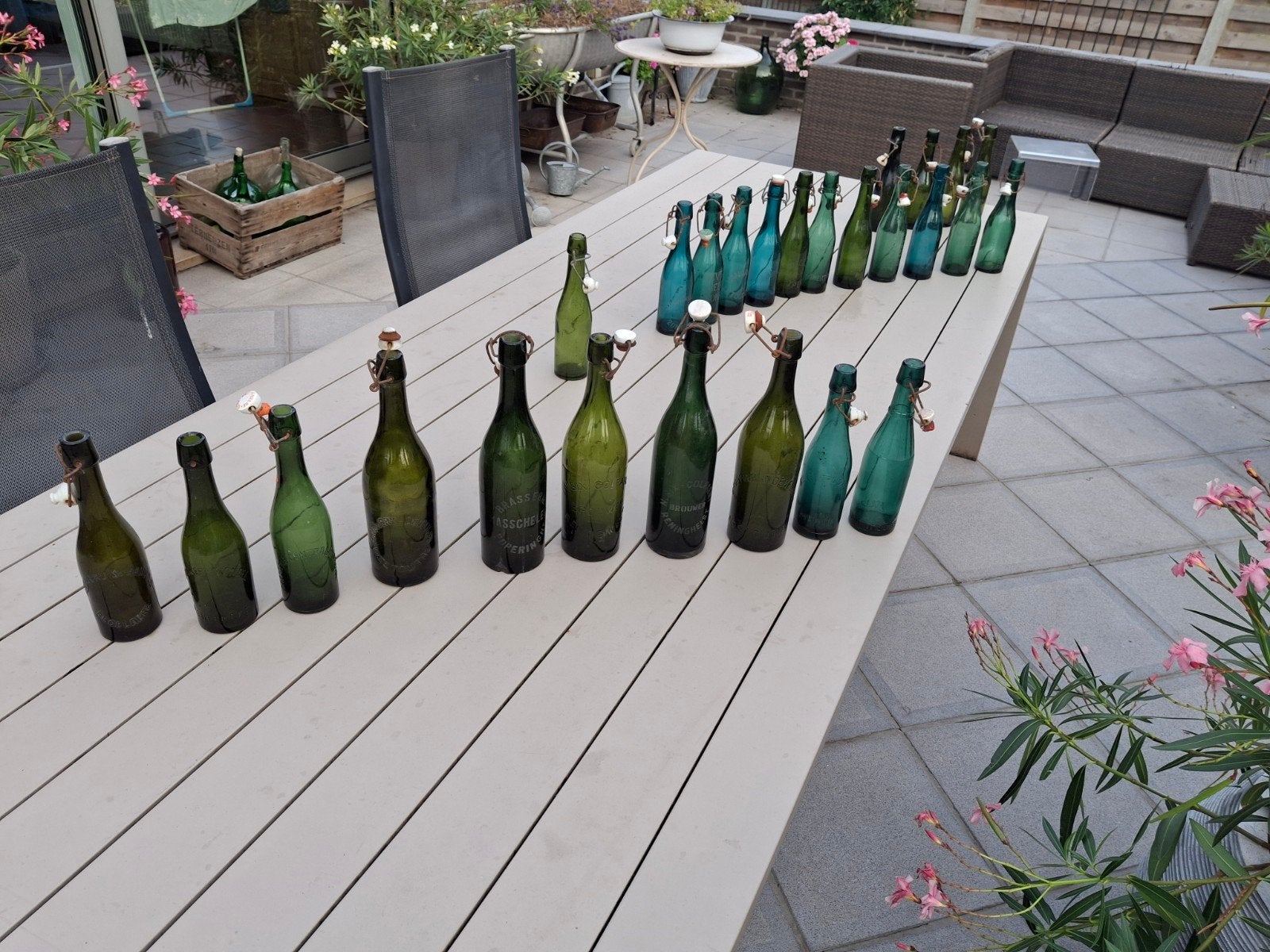 Oude flessen brouwerij, Verzamelen, Biermerken, Ophalen of Verzenden