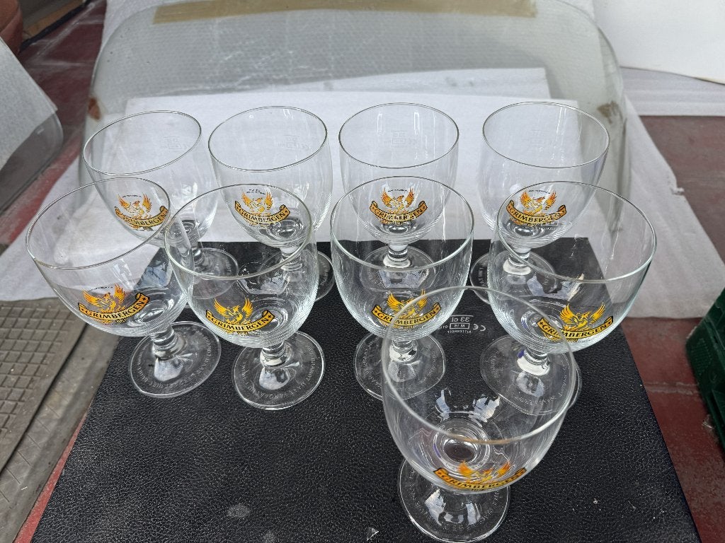 9 GRIMBERGEN glazen, Verzamelen, Ophalen, Nieuw, Bierglas