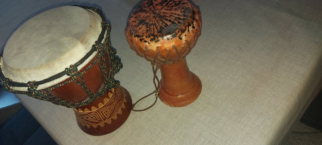 Lot de 2 Djembés, Muziek en Instrumenten, Ophalen, Zo goed als nieuw, Trommel