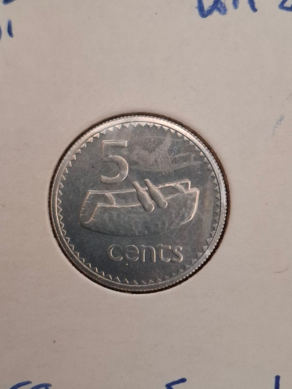 fiji 5 cent 1969 km29 unc, Postzegels en Munten, Ophalen of Verzenden