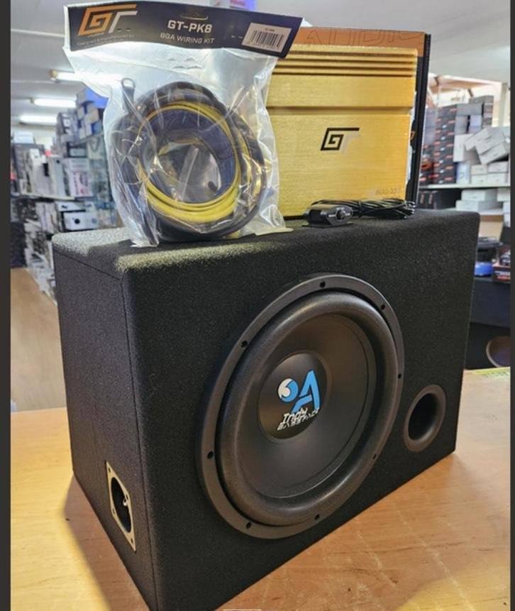 Bassface set 500watt rms met monoblok, Autos : Divers, Haut-parleurs voiture