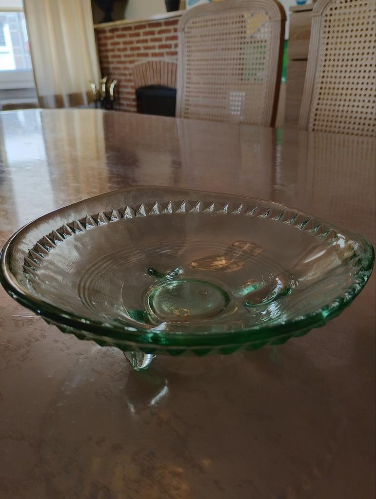 Vintage - Groene schaal, Antiek en Kunst, Ophalen of Verzenden