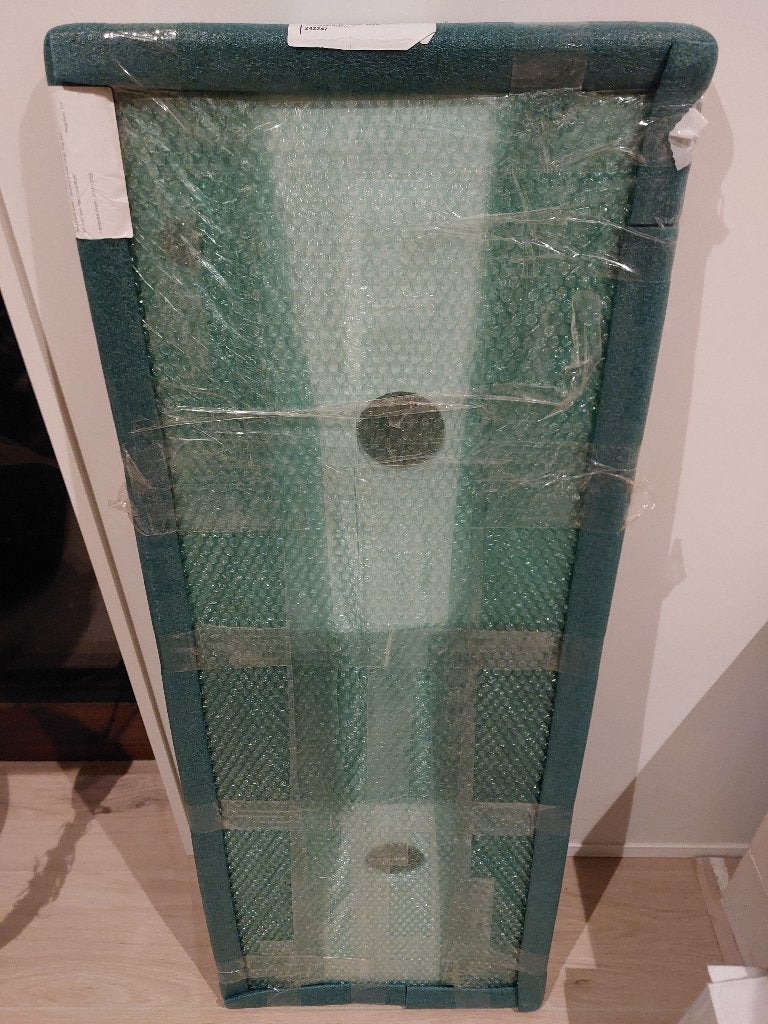 Mat witte wastafel blad 120x45x2cm voor dubbele lavabo, Ophalen, Nieuw, Wastafel