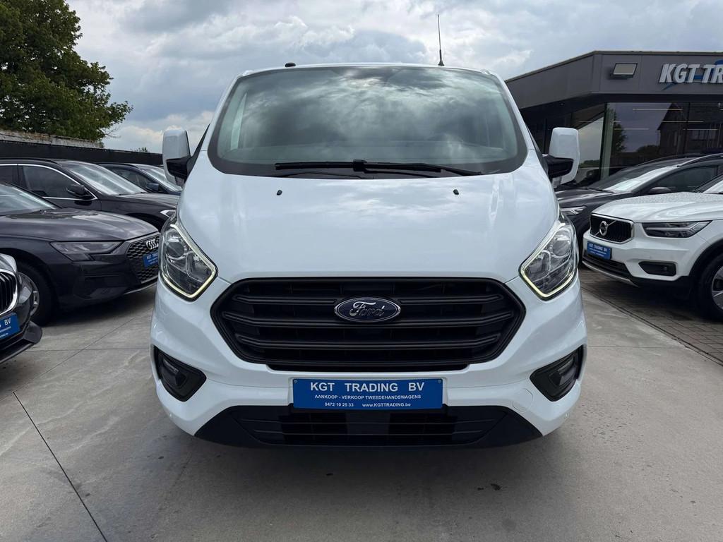 Ford Transit Custom 2.0 TDCI AUTOMAAT 3 ZIT NAVIGATIE CARPLA, Auto's, Bestelwagens en Lichte vracht, Automaat, Stof, Gebruikt
