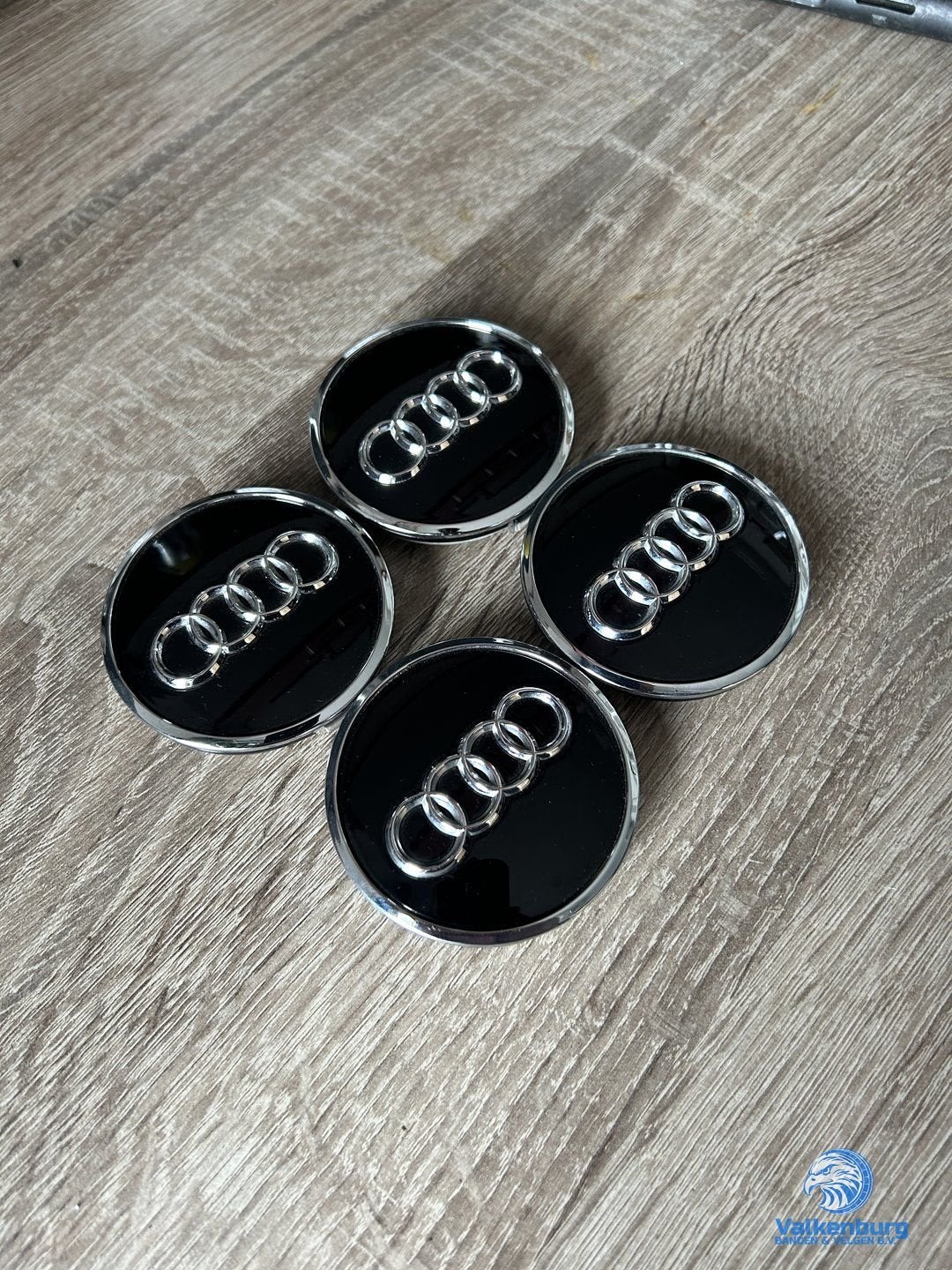 ORIGINELE Audi naafkap naafdop set hoogglans zwart, -, -, Utilisé, -