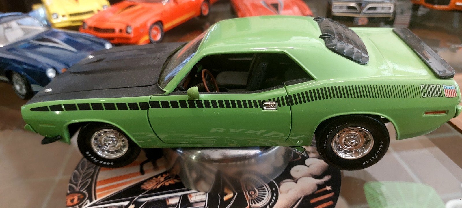 Plymouth cuda hemi ertl no box mint staat, Hobby en Vrije tijd, Modelauto's | 1:18, Ophalen of Verzenden, Auto, ERTL