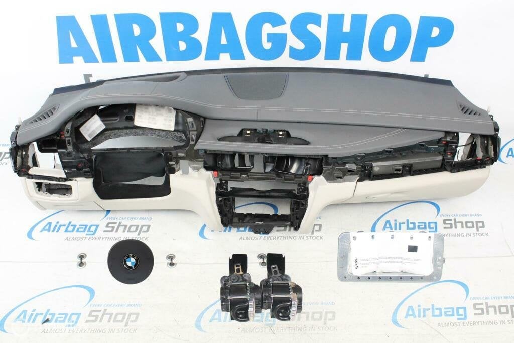 Airbag set Dashboard M grijs/wit leder HUD BMW X5 F15, Auto-onderdelen, Gebruikt, Ophalen of Verzenden
