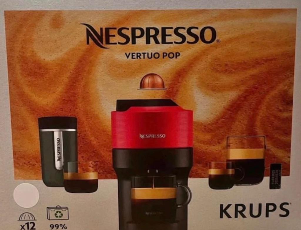 Nespresso Vurtuo Pop, Elektronische apparatuur, Koffiezetapparaten, Ophalen, Overige modellen, Zo goed als nieuw, Koffiepads en cups