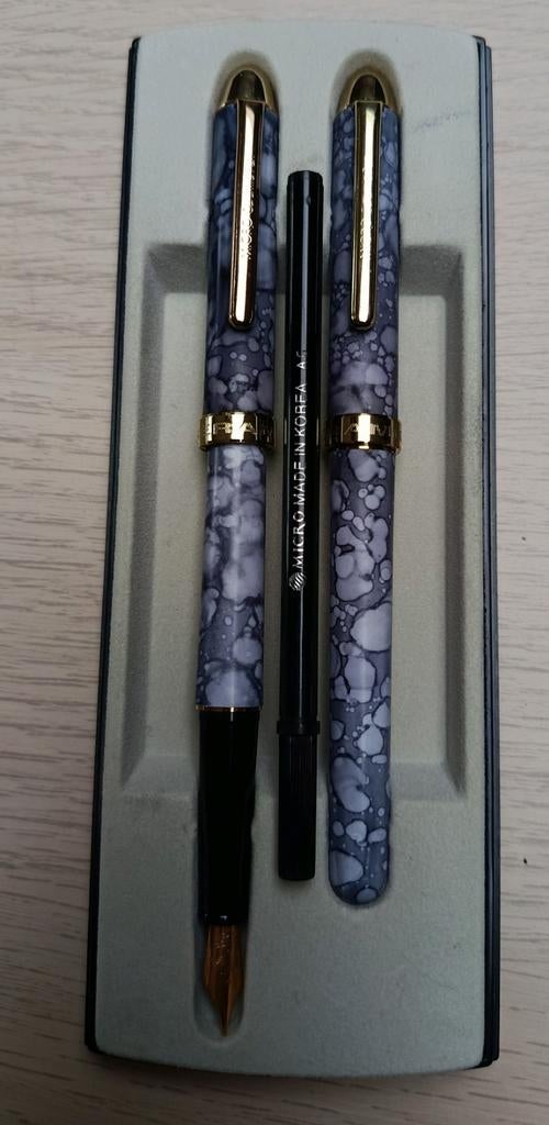 Set stylos plume + bille Micro Ceramic Pen – coffret – effet, Enlèvement ou Envoi, Stylo