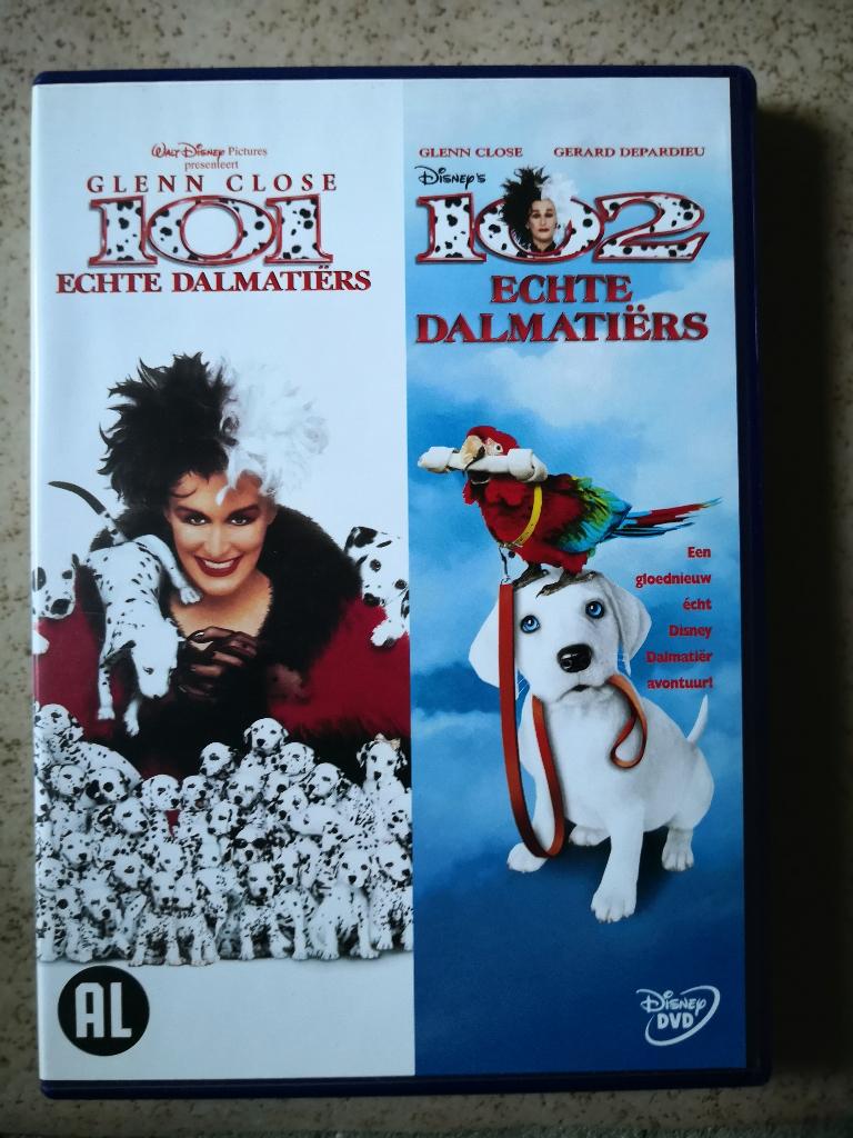 Walt Disney dubbel dvd 101 en 102 echte dalmatiërs, Ophalen of Verzenden