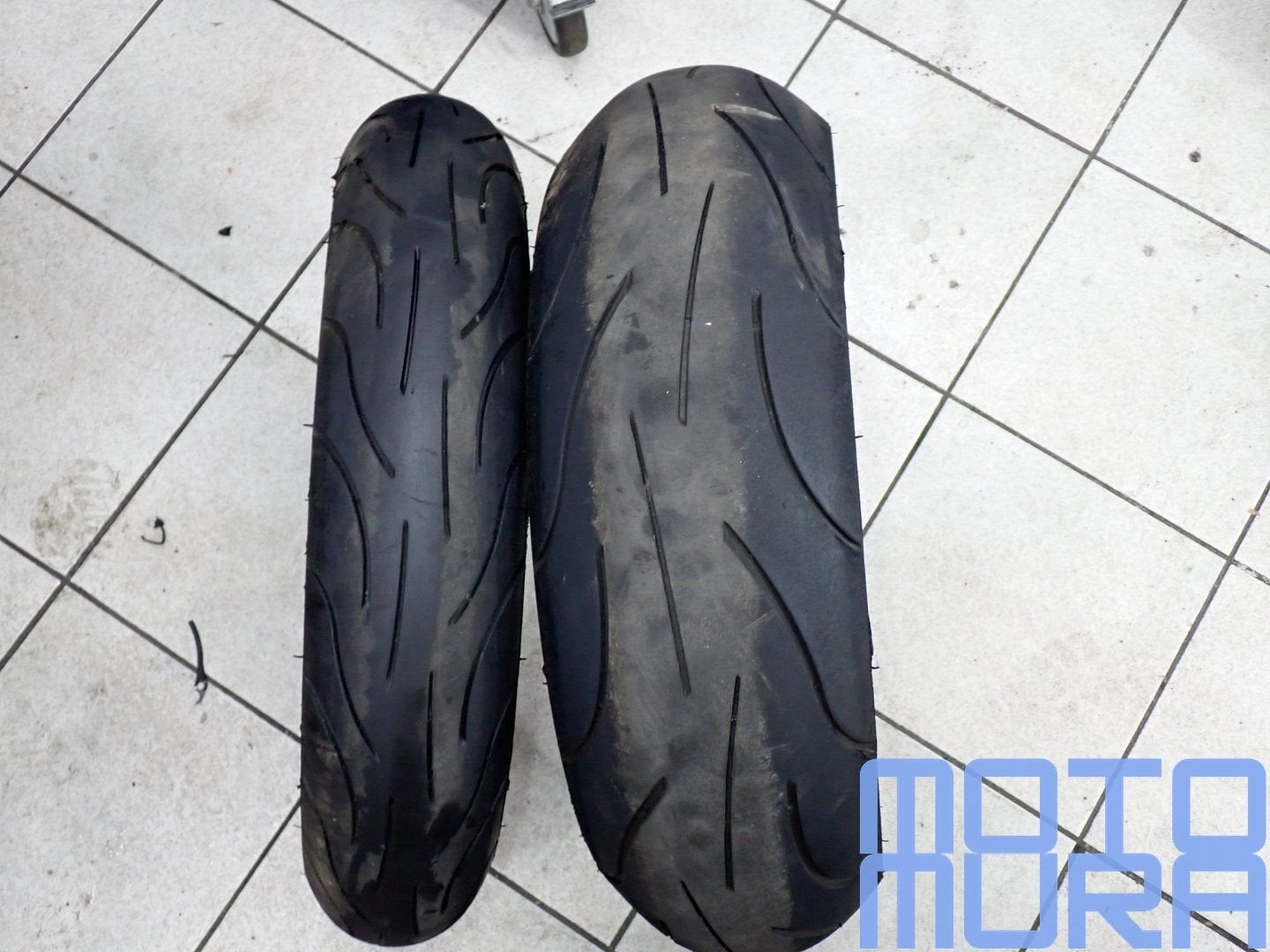 Set Michelin Pilot Power 2CT 180/55ZR17 120/70ZR17M/C banden, Gebruikt, -, -, Ophalen of Verzenden