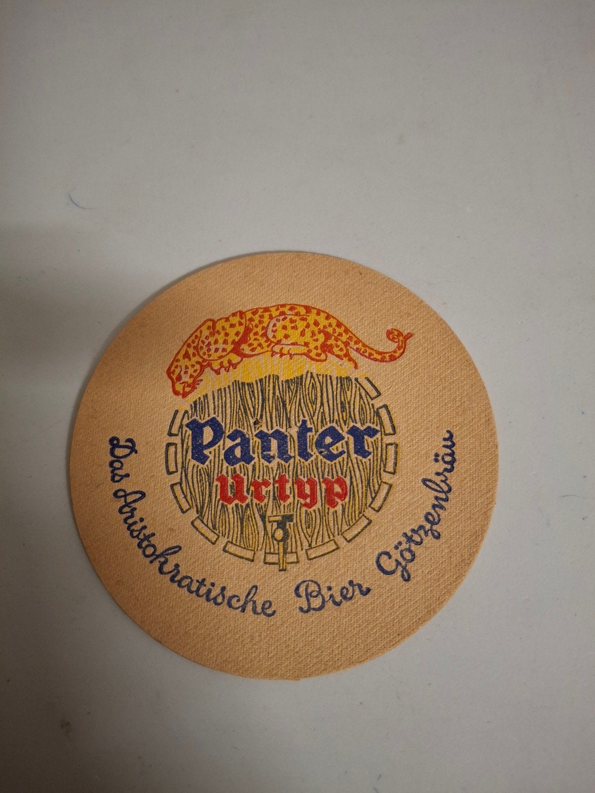 oud bierviltje panter urtyp baasrode, Collections, Enlèvement ou Envoi