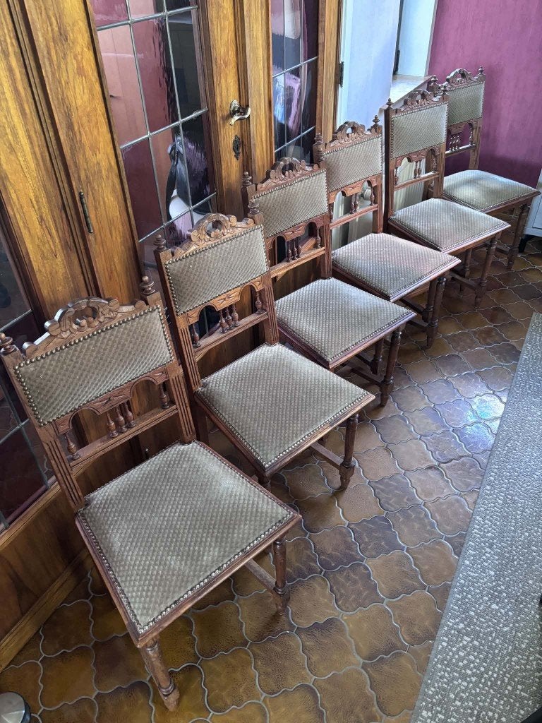 Six chaises en bois, Enlèvement, Utilisé, Bois, Cinq, Six Chaises ou plus