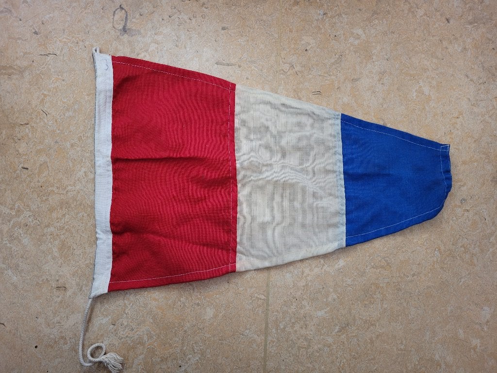 drapeau coton signalisation maritime vintage, Divers, Enlèvement ou Envoi, Utilisé