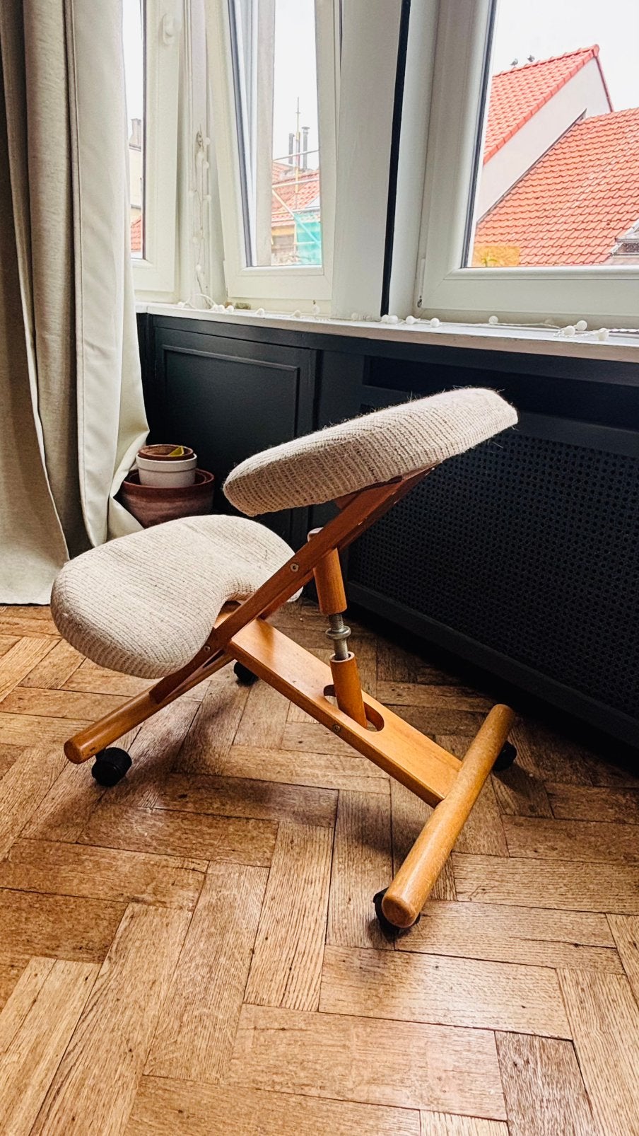 Fauteuil ergonomique, Beige, Enlèvement, Utilisé, Chaise de bureau