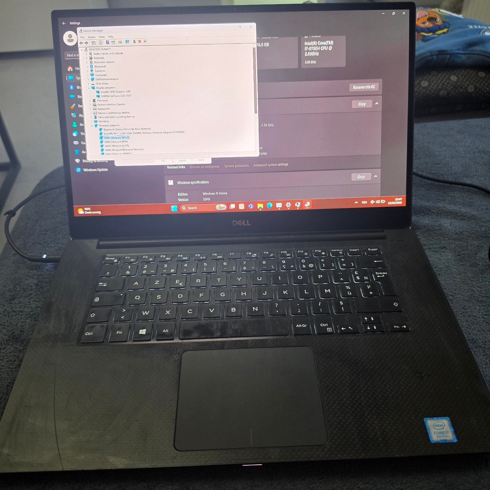 Dell XPS 15 7590 | i7 | 16 GB RAM | GTX 1650 | 4K, Computers en Software, Ophalen, Azerty