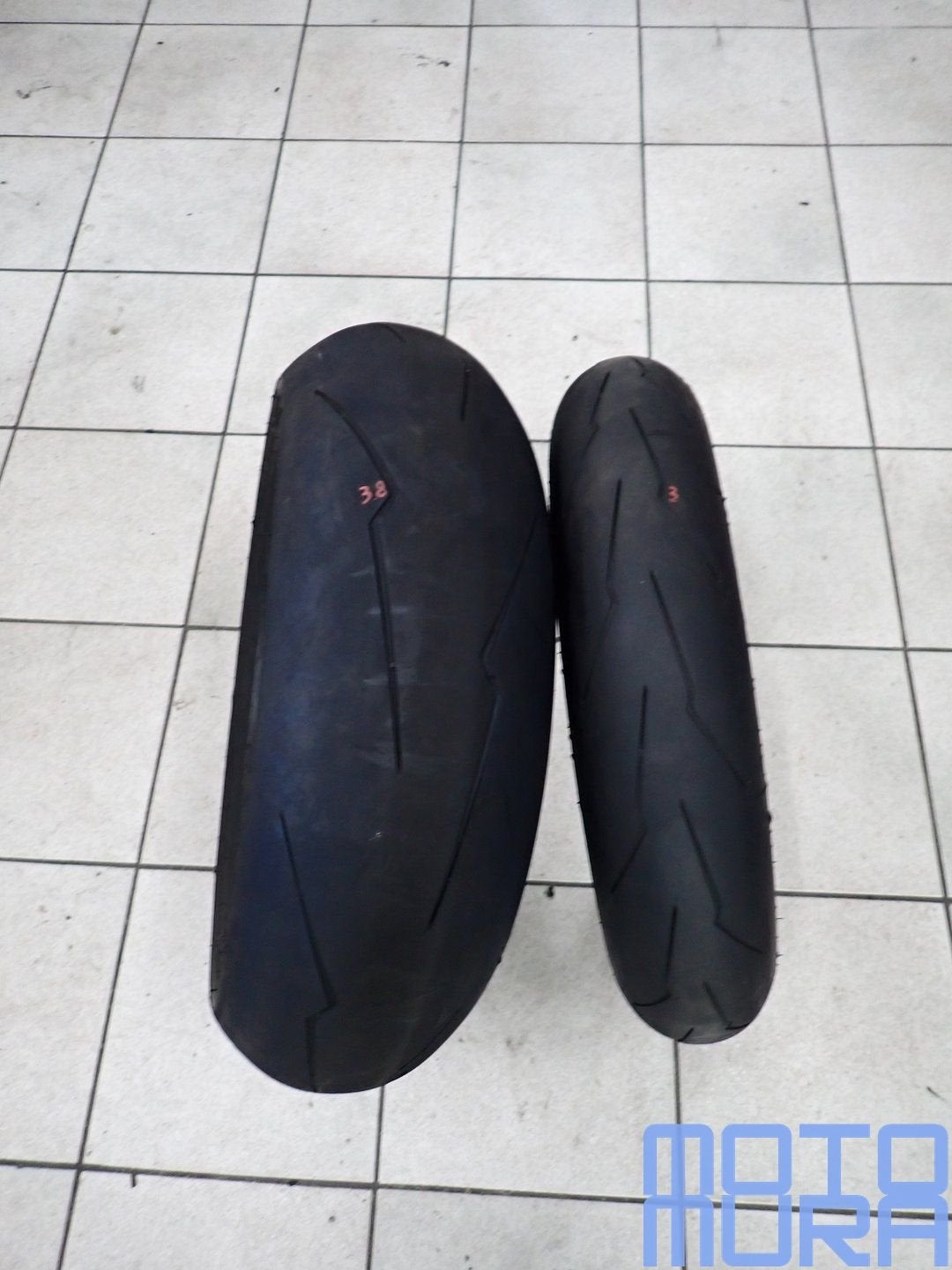 Pirelli Supercorsa SP 120/70ZR17 200/55ZR17 bandenset voorba, Gebruikt, -, -, Ophalen of Verzenden