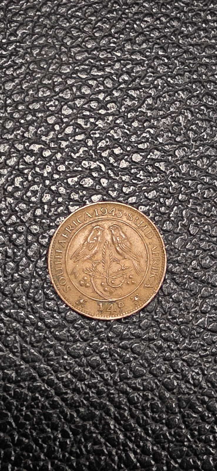 2#    Zuid-Afrika ¼ penny 1943, Postzegels en Munten, Ophalen of Verzenden, Zuid-Afrika