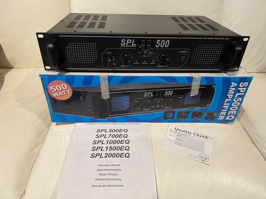 Versterker 500 watt spl, Ophalen, Zo goed als nieuw