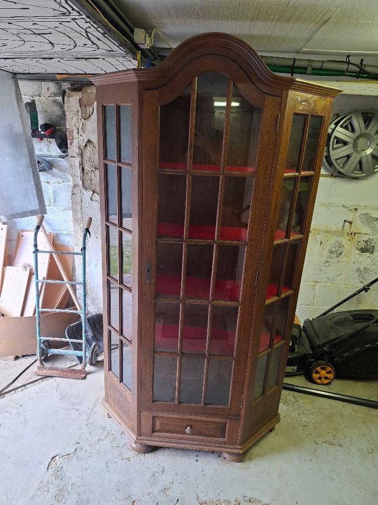 vitrine deux pieces voir photos, Enlèvement ou Envoi, Utilisé, Chêne, Avec porte(s)
