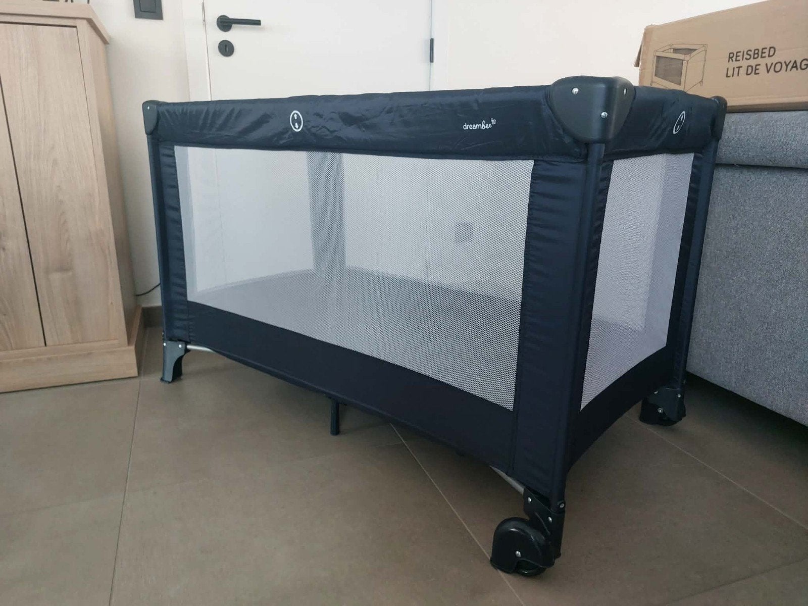 Dreambee reisbedje + matras, Ophalen, Reisbedje