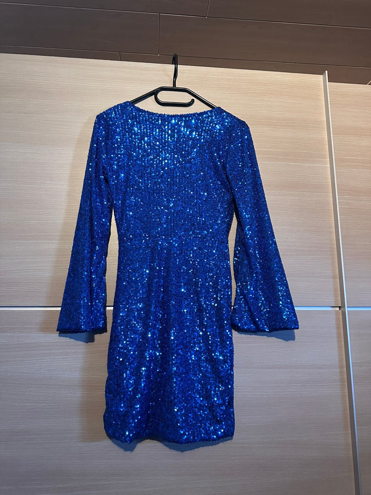 Blauw glitterkleedje small, Ophalen of Verzenden, Zo goed als nieuw, Blauw
