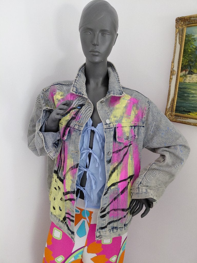 prachtige jeansvest m42, Kleding | Dames, Ophalen, Zo goed als nieuw