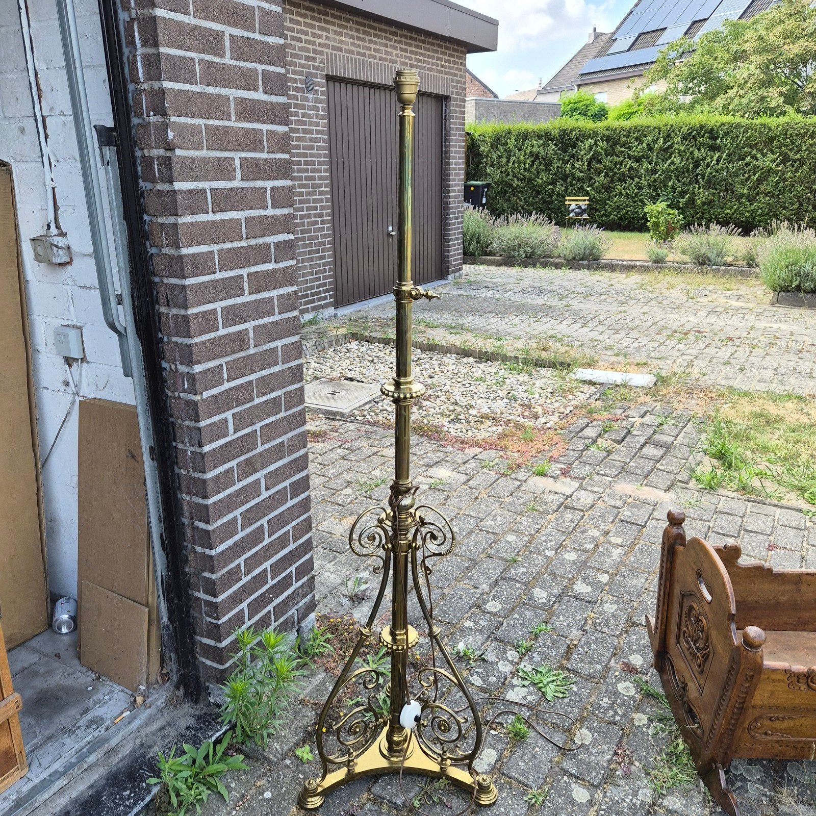 prachtige bronze lamp, Antiquités & Art, Antiquités | Éclairage, Enlèvement