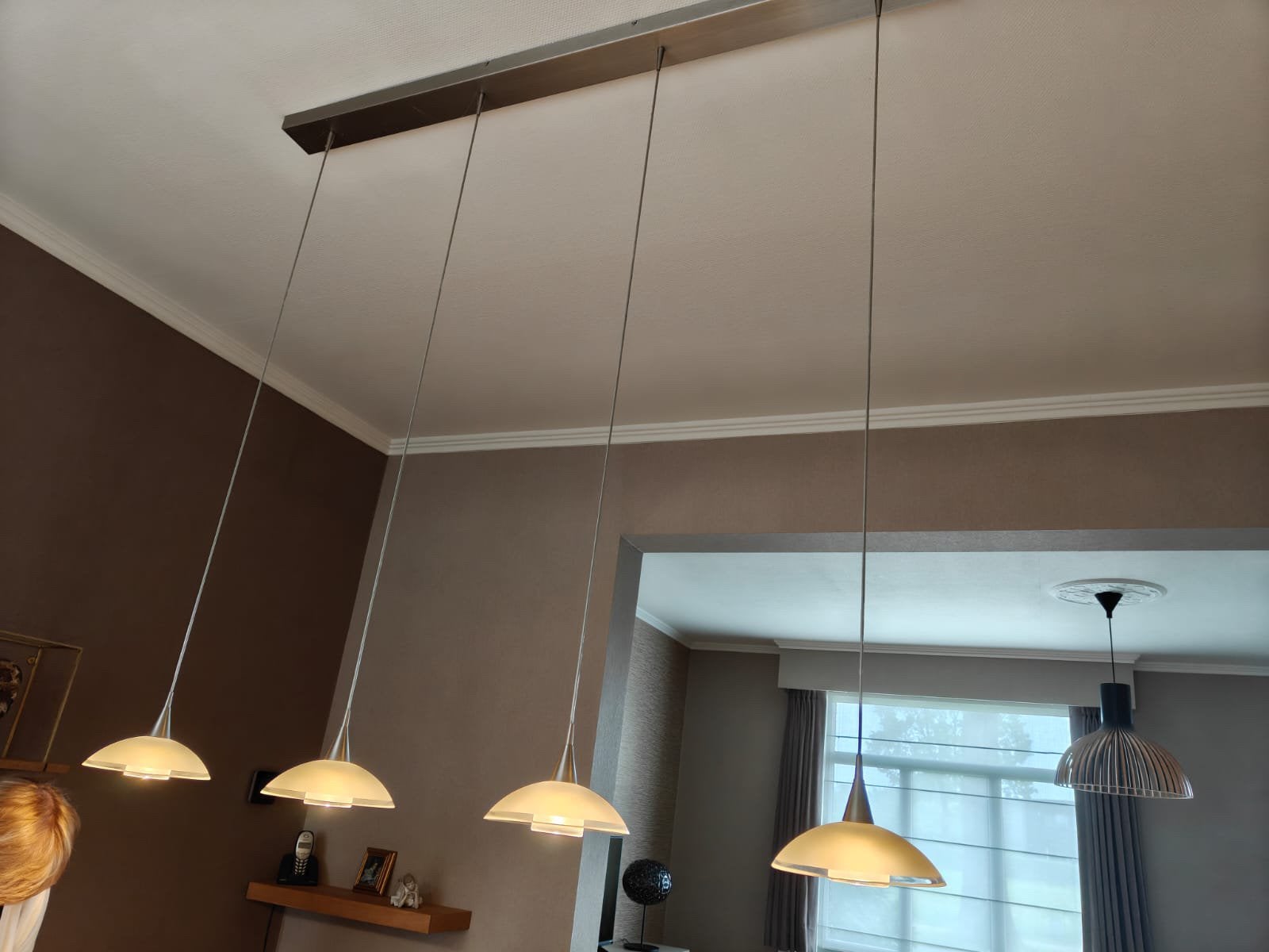 Lampe suspendue moderne, Maison & Meubles, Lampes | Plafonniers, Comme neuf, Suspension, Source lumineuse incluse, Enlèvement