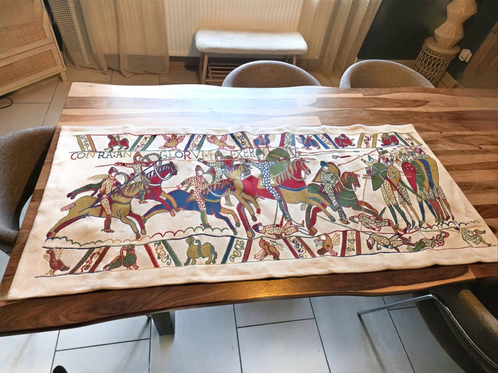 grande tapisserie murale de bayeux 168×70cm métrage craye, Antiquités & Art, Enlèvement