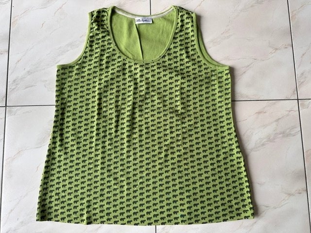 Topje Ulla Popken maat 46/48 (nr7631), Kleding | Dames, Grote Maten, Ulla Popken, Zo goed als nieuw, Groen, Shirt of Top