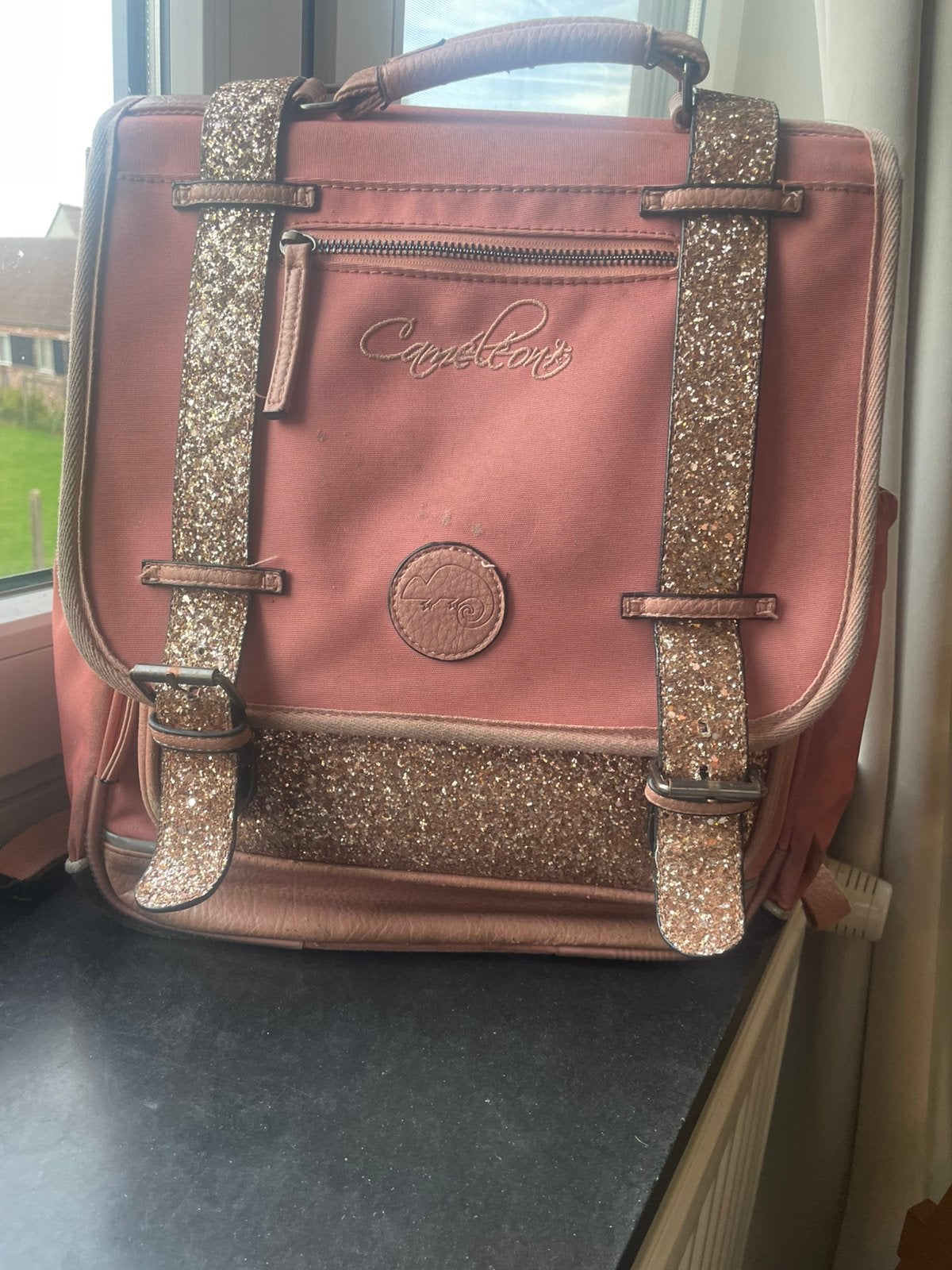 Glitter, roze boekentas, Enlèvement ou Envoi, Utilisé, Rose, Sac à dos