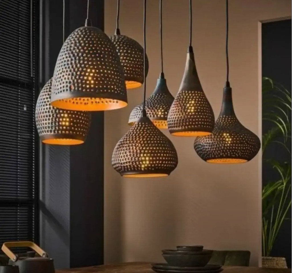 Nieuwe design hanglampen Punch + 7 nieuwe LED lampen, Huis en Inrichting, Ophalen, Nieuw, Metaal