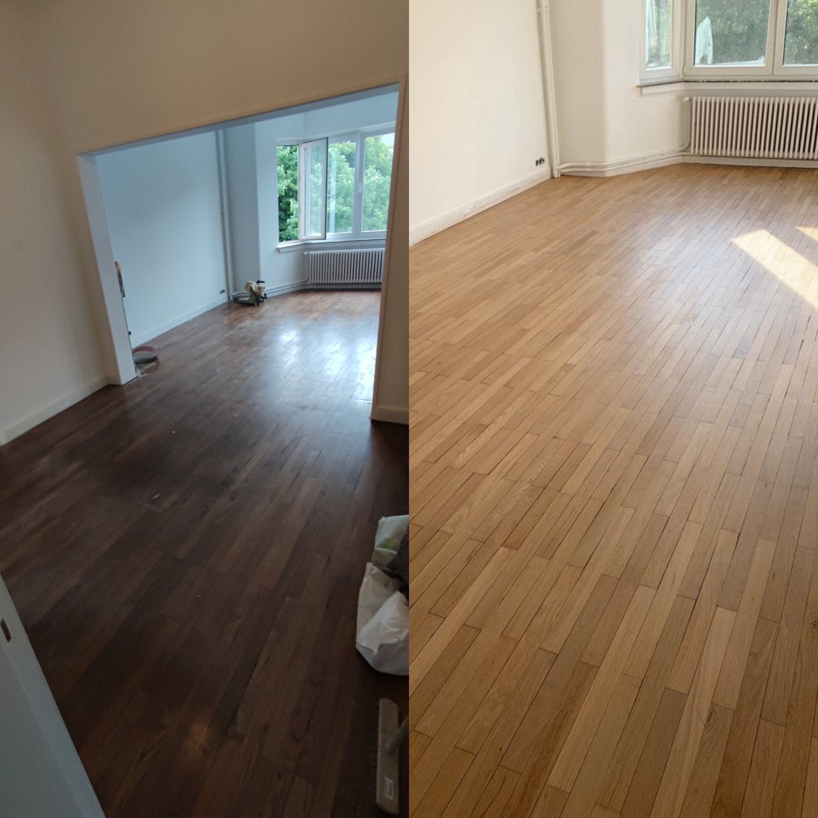 Renovation parquet et pose papier peint, travail soigner 💎, Enlèvement, Comme neuf, Parquet