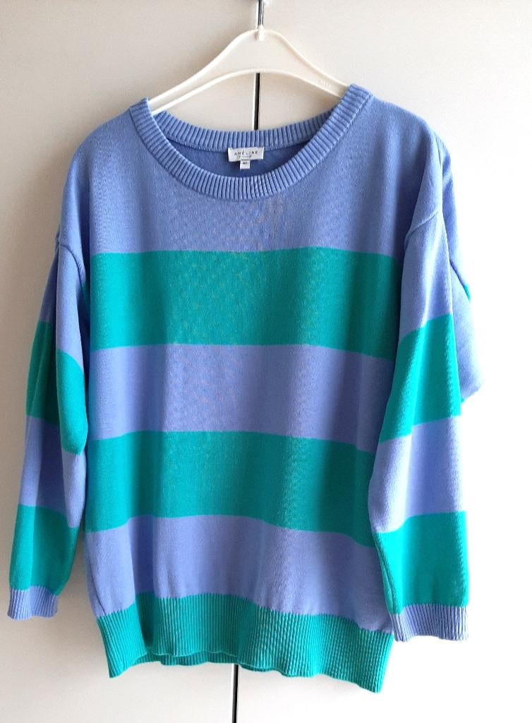 Te koop: Mooie gestreepte blouse van "Mayerline", 40., Blauw, Zo goed als nieuw, "Mayerline", Ophalen