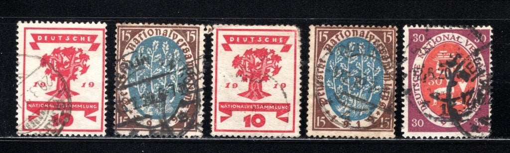 DEUTSCHES REICH jaar 1919 gestempeld, Verzenden, Gestempeld