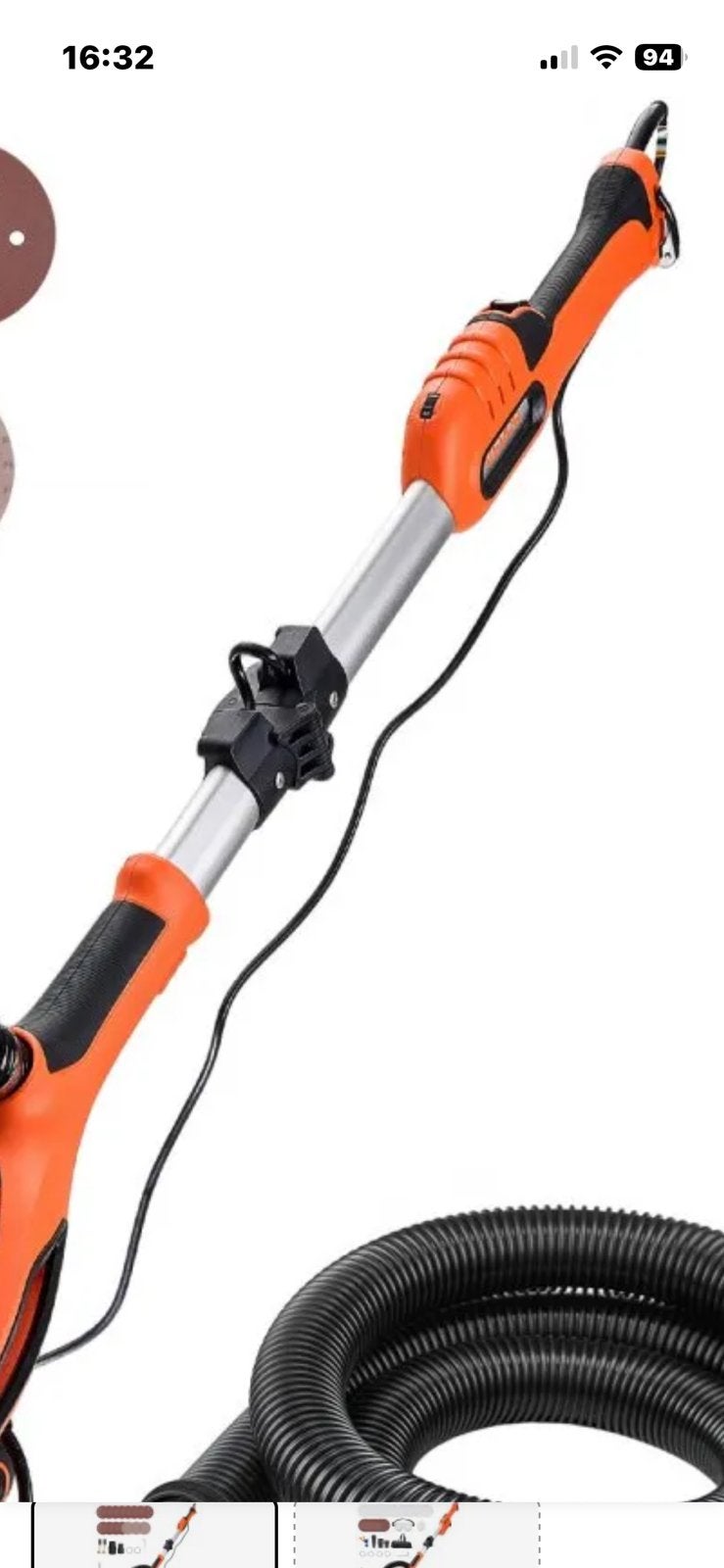 Langnek schuurmachine bezetting gyproc, Ophalen, Zo goed als nieuw