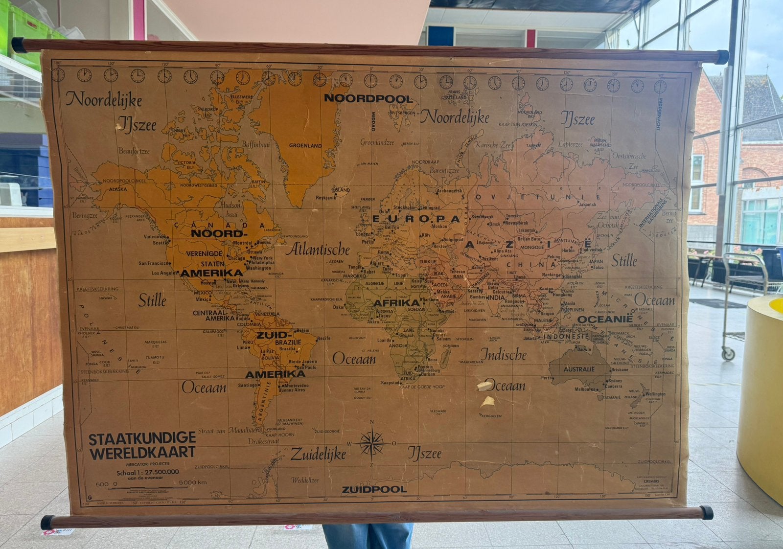 Oude wereldkaart, Antiek en Kunst, Ophalen