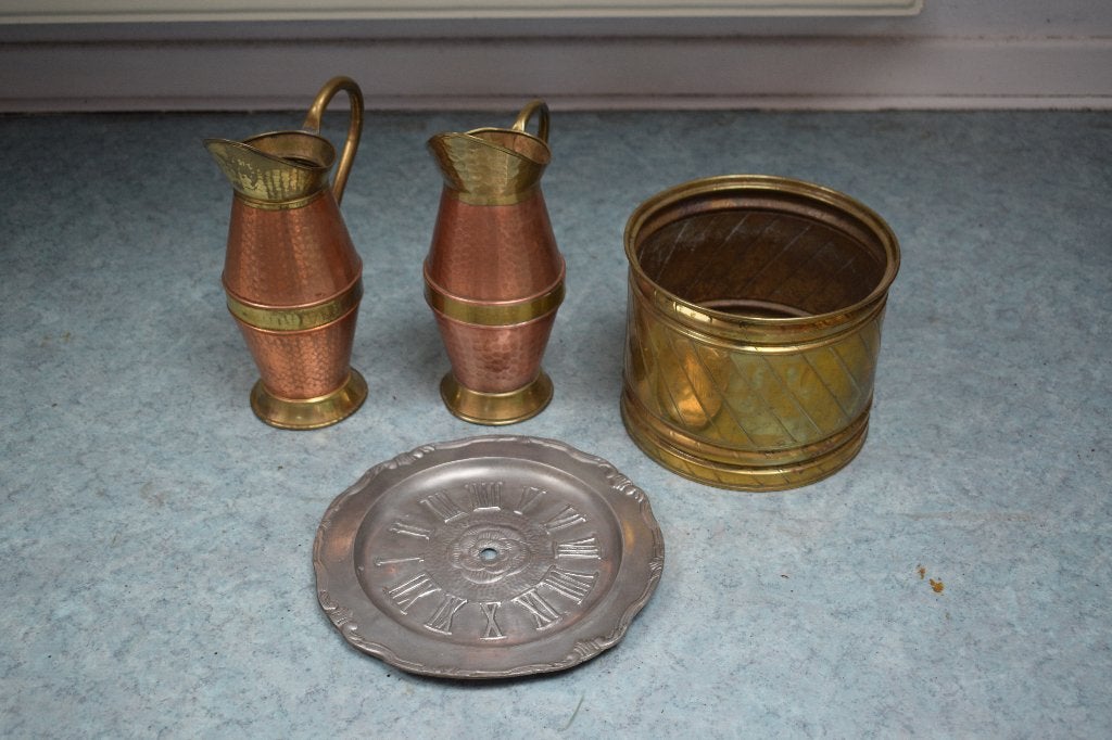 liquidatie Lot metaal koper tin oud ijzer antiek, Ophalen of Verzenden, Koper