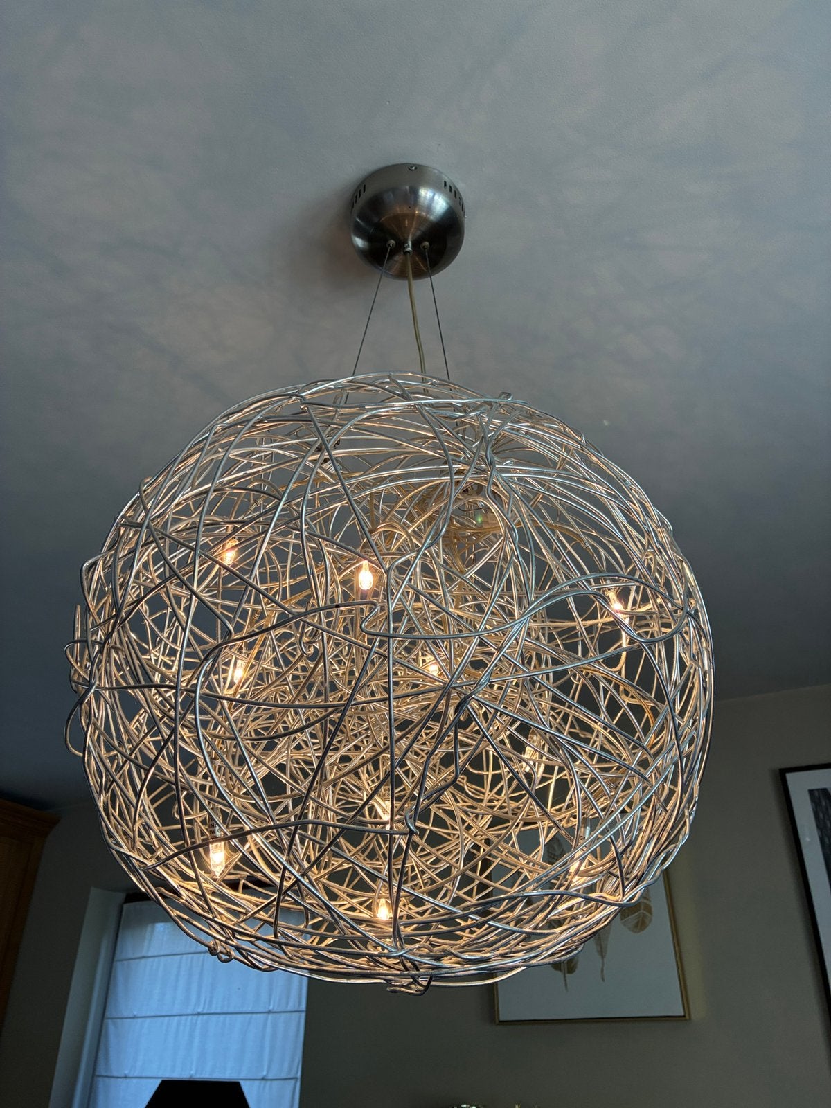 Lustre moderne, Maison & Meubles, Enlèvement, Utilisé, Métal