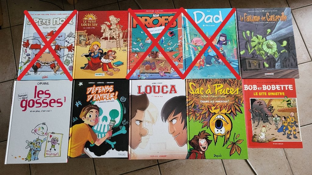 Lot de bandes dessinées BD franco-belges, Plusieurs BD, Enlèvement