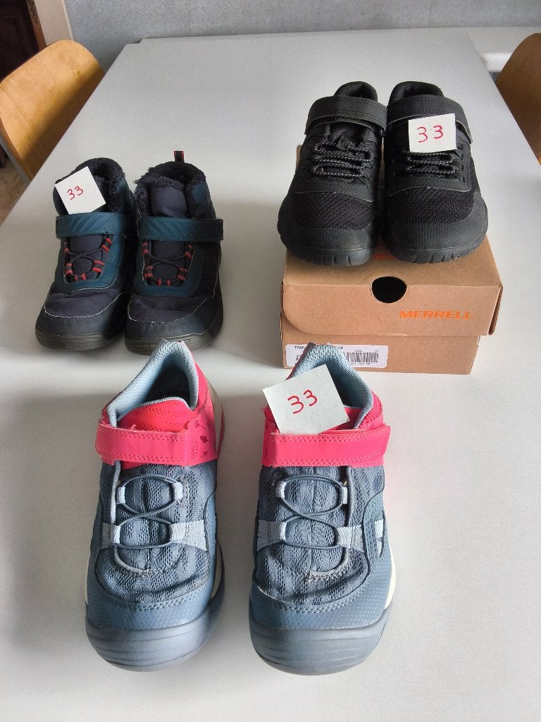 Baskets pour enfants QUECHUA et MERRELL / Pt. 33, Enlèvement ou Envoi, Utilisé, Garçon ou Fille