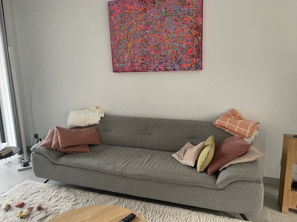 Zetel, Huis en Inrichting, Ophalen, Gebruikt, Driepersoons, 75 tot 100 cm